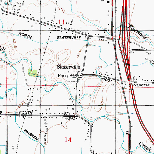 Topographic Map of Slaterville, UT