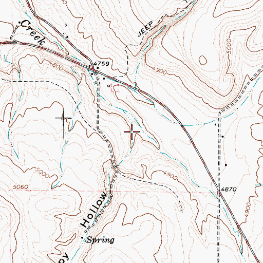 Topographic Map of Sleepy Hollow, UT