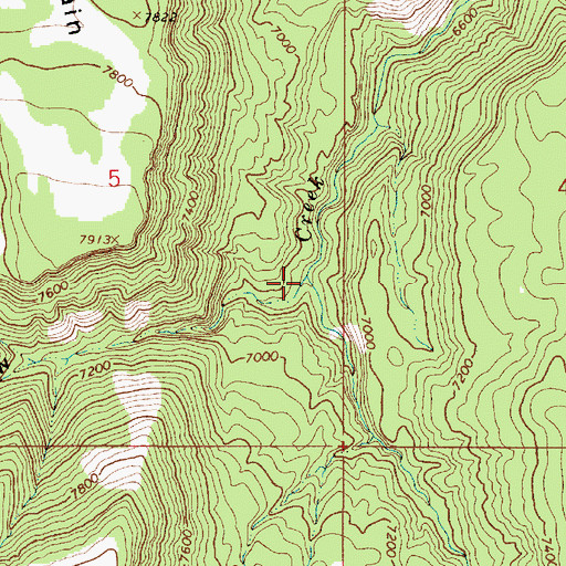 Topographic Map of Slide Hollow, UT