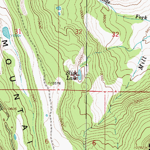 Topographic Map of Slide Lake, UT