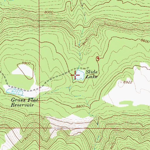 Topographic Map of Slide Lake, UT