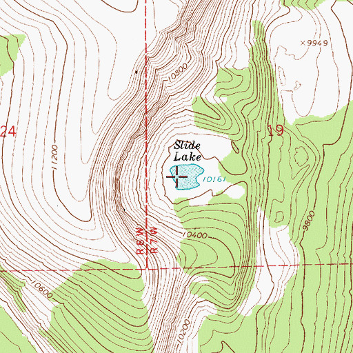 Topographic Map of Slide Lake, UT