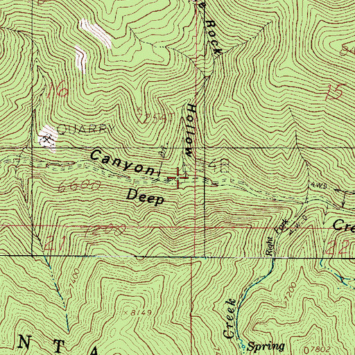 Topographic Map of Slide Rock Hollow, UT