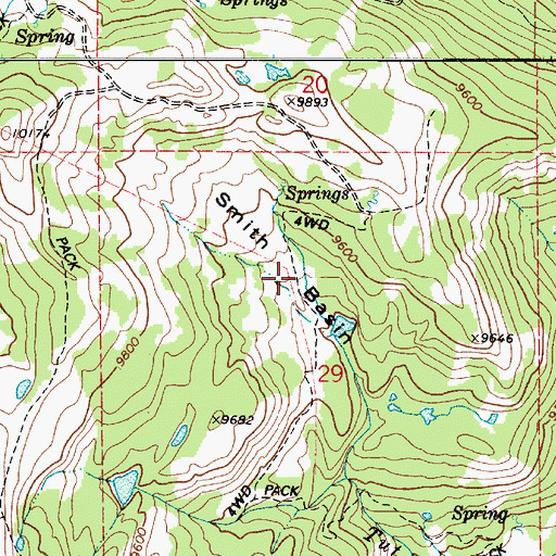 Topographic Map of Smith Basin, UT