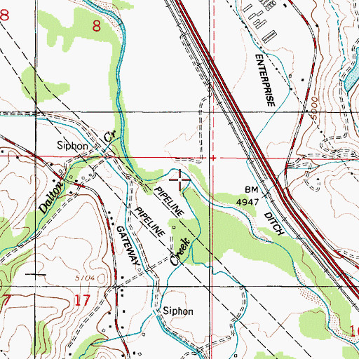 Topographic Map of Smith Creek, UT