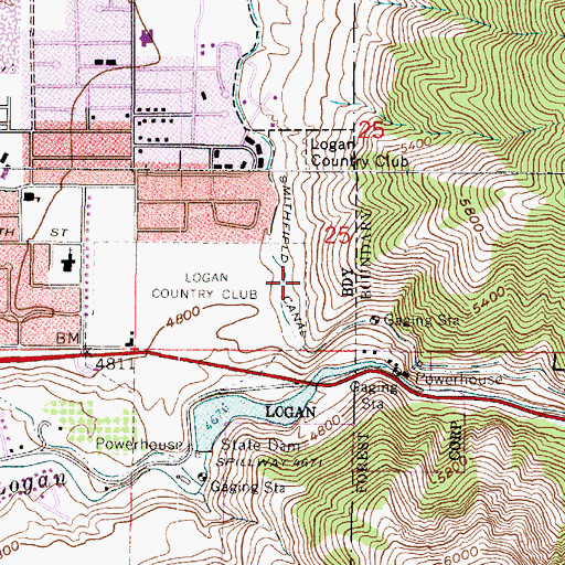 Topographic Map of Smithfield Canal, UT