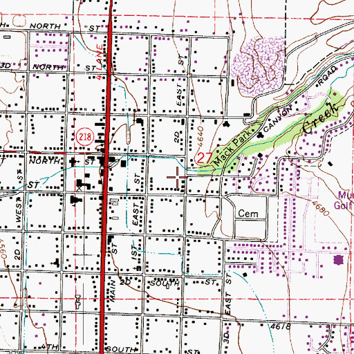 Topographic Map of Smithfield Canyon, UT