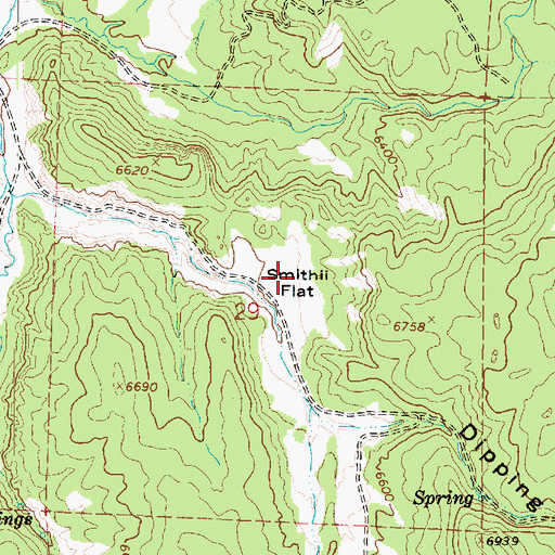 Topographic Map of Smithii Flat, UT