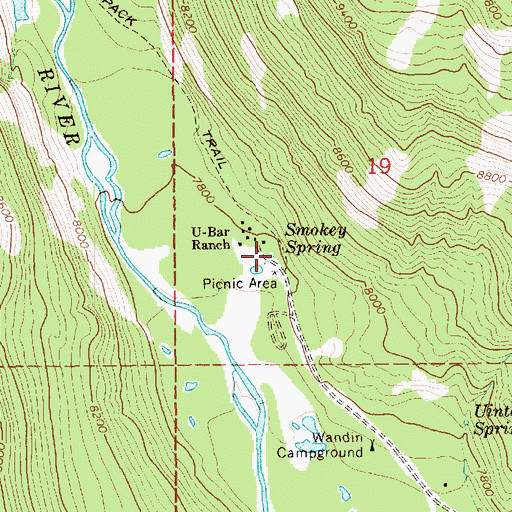 Topographic Map of Smokey Spring, UT