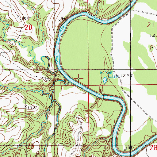 Topographic Map of Fortune Ferry (historical), AL