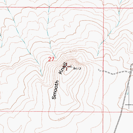 Topographic Map of Smooth Knoll, UT