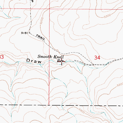 Topographic Map of Smooth Knoll Reservoir, UT