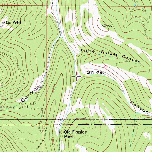 Topographic Map of Snider Canyon, UT
