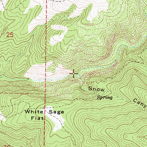 Topographic Map of Snow Canyon, UT