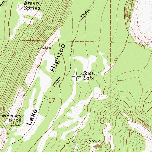 Topographic Map of Snow Lake, UT