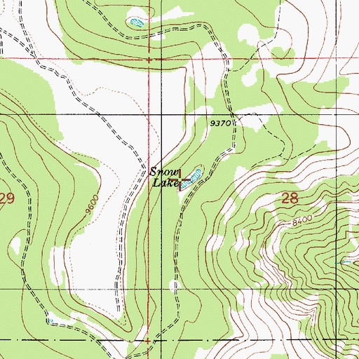 Topographic Map of Snow Lake, UT