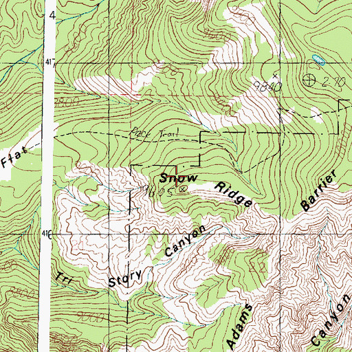 Topographic Map of Snow Ridge, UT