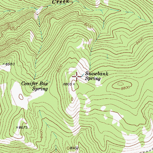 Topographic Map of Snowbank Spring, UT