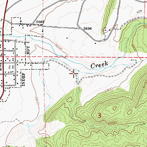 Topographic Map of Snows Canyon, UT