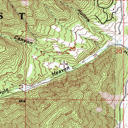 Topographic Map of Snowslide Canyon, UT
