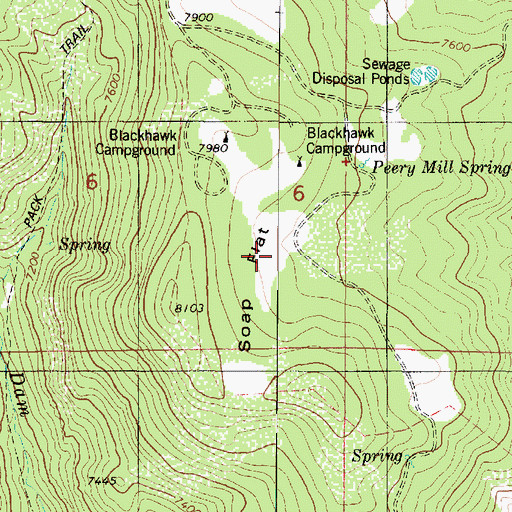 Topographic Map of Soap Flat, UT