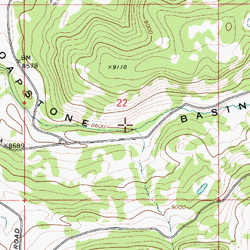 Topographic Map of Soapstone Basin, UT