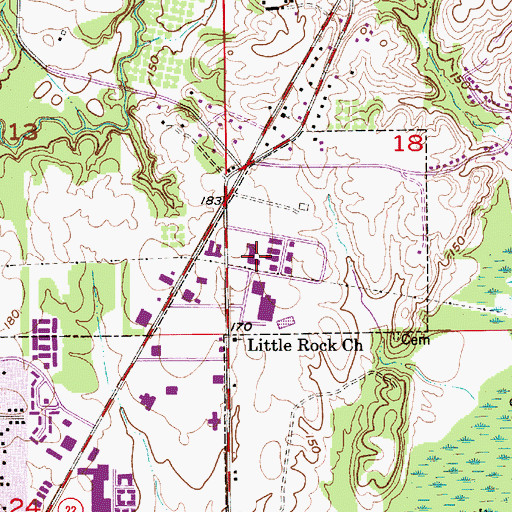 Topographic Map of George C Wallace Community College, AL