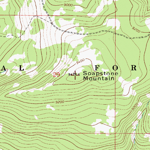Topographic Map of Soapstone Mountain, UT