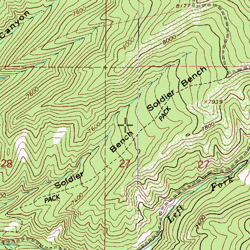 Topographic Map of Soldier Bench, UT