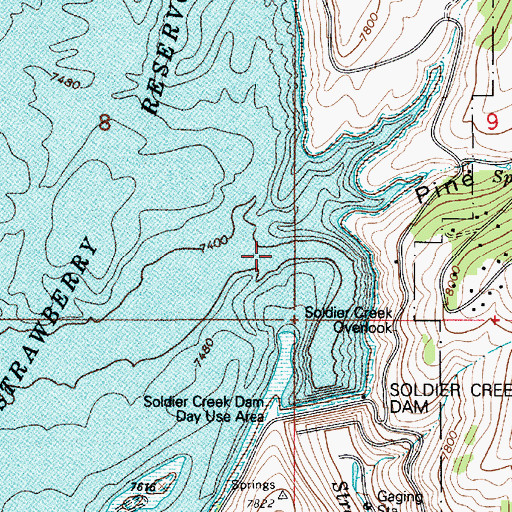 Topographic Map of Soldier Creek, UT
