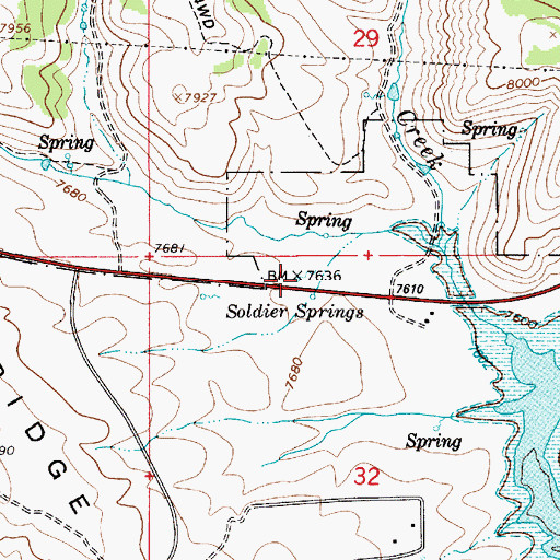 Topographic Map of Soldier Springs, UT