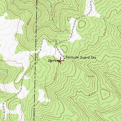 Topographic Map of Solitude Guard Station, UT
