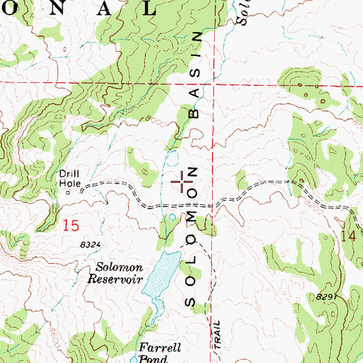 Topographic Map of Solomon Basin, UT