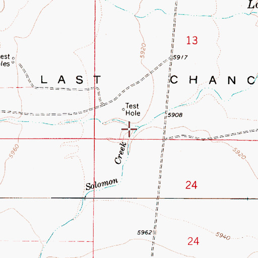 Topographic Map of Solomon Creek, UT