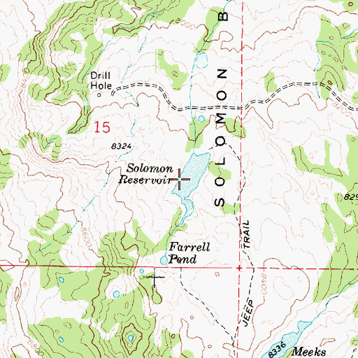 Topographic Map of Solomon Reservoir, UT