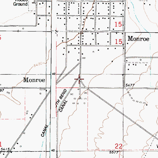 Topographic Map of South Bend Canal, UT