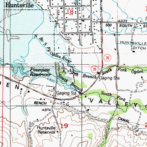 Topographic Map of South Branch South Fork Ogden River, UT