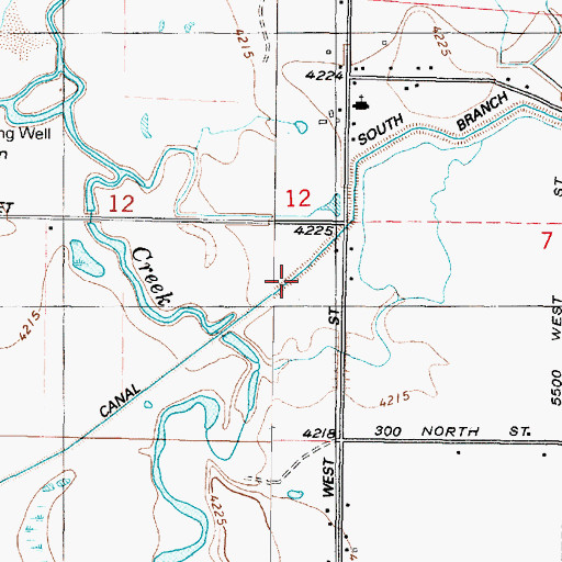 Topographic Map of South Branch Warren Canal, UT