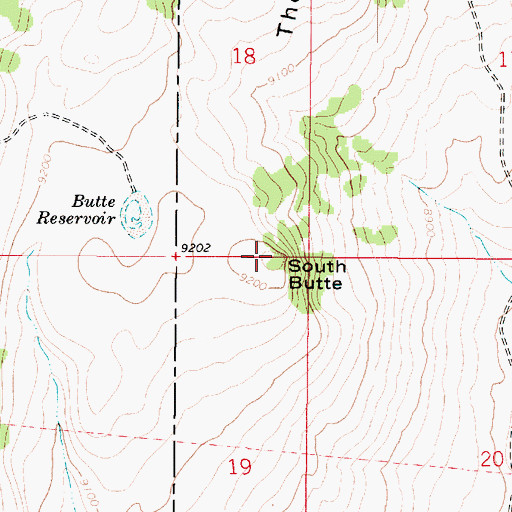 Topographic Map of South Butte, UT