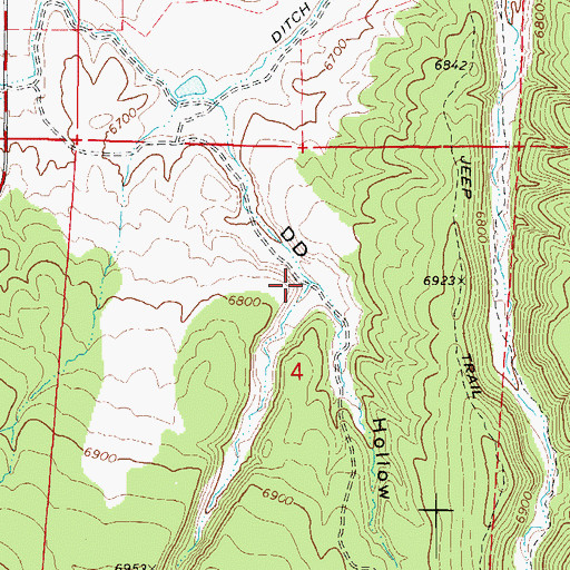 Topographic Map of South Canyon, UT