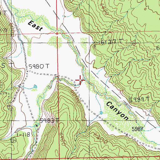 Topographic Map of South Canyon, UT