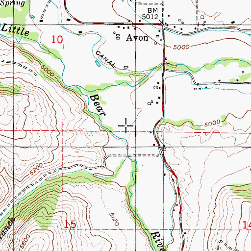 Topographic Map of South Canyon, UT