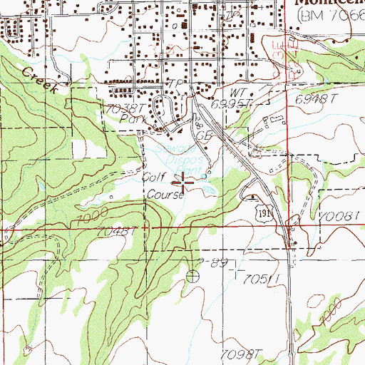 Topographic Map of South Creek, UT