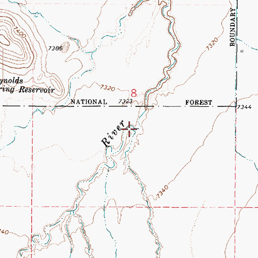 Topographic Map of South Creek, UT