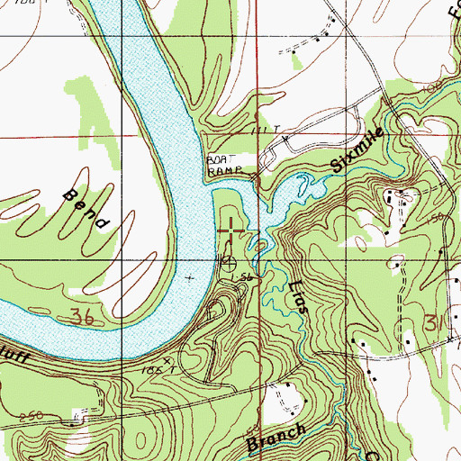 Topographic Map of Hatchers Landing (historical), AL