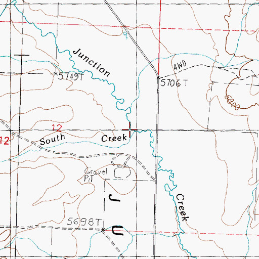 Topographic Map of South Creek, UT