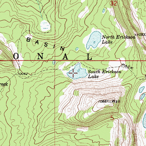 Topographic Map of South Erickson Lake, UT