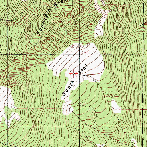 Topographic Map of South Flat, UT