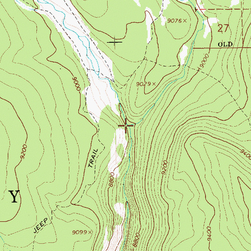 Topographic Map of South Fork Ashley Creek, UT