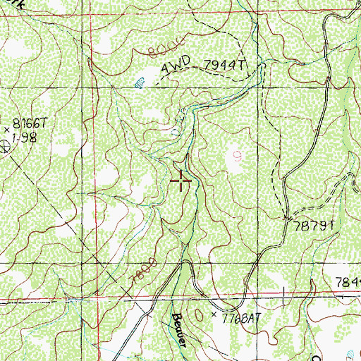 Topographic Map of South Fork Beaver Creek, UT